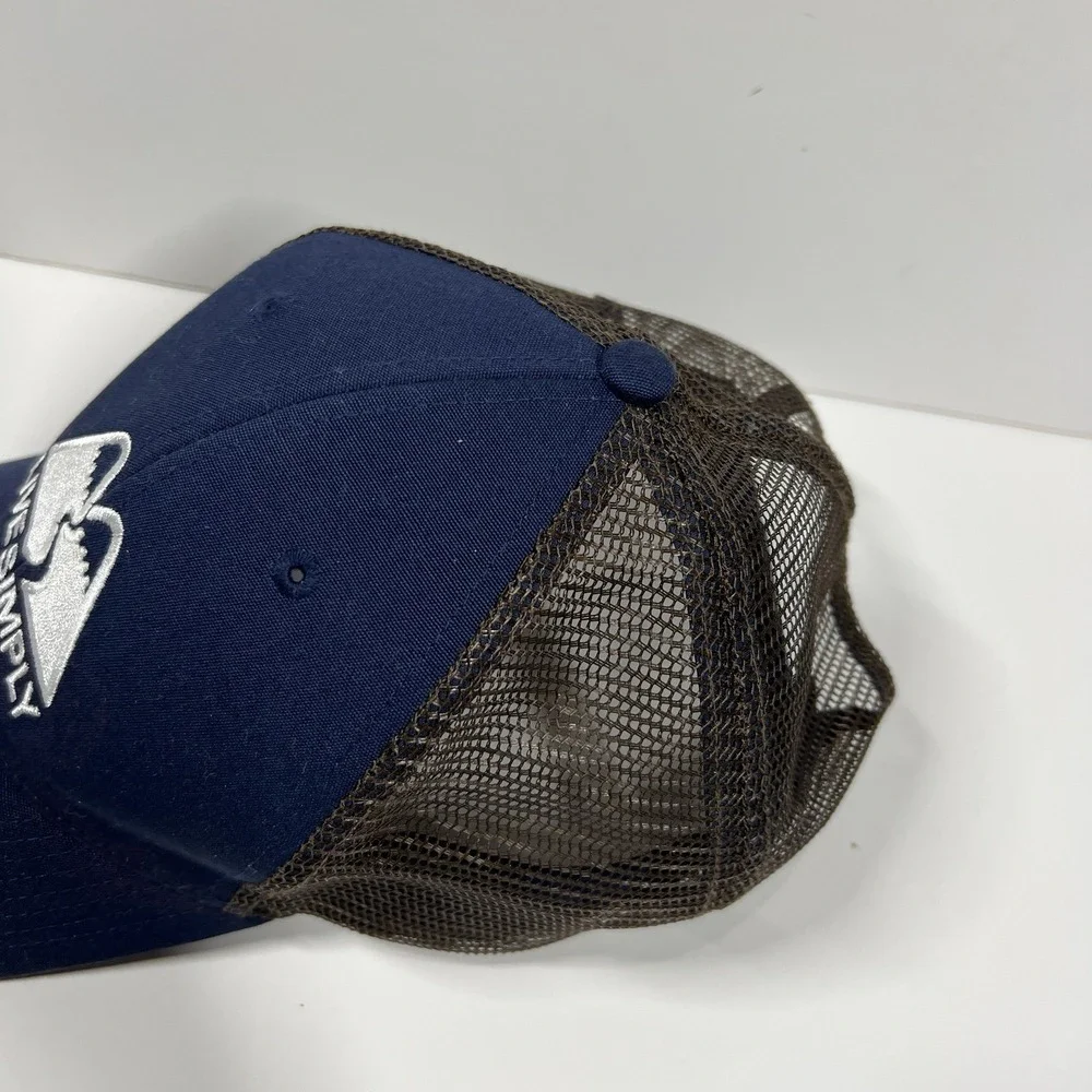 Patagonia Hat Mens Blue Live Simply Winding Lopro Trucker Cap Snap Back Hiking